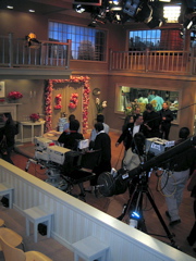 Behind the scenes on the set